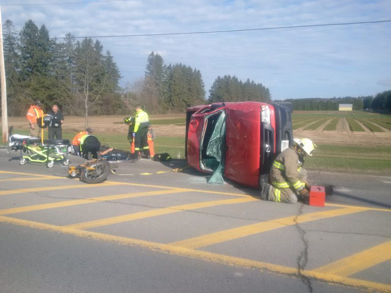 Collision in Kemptville on County Road 43 this morning sends one person to hospital