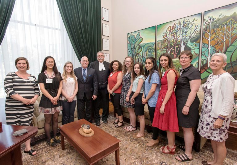 MPP Steve Clark takes members of Girls Government to Queen’s Park
