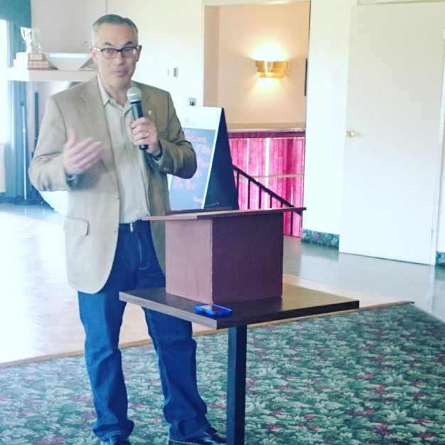 MP Tony Clement speaks to small business owners in Prescott