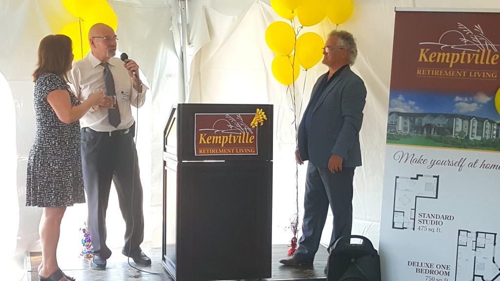 Photo Credit: Drew Hosick - Kemptville Retirement Living Ceremony(Toast by Mayor David Gordon)