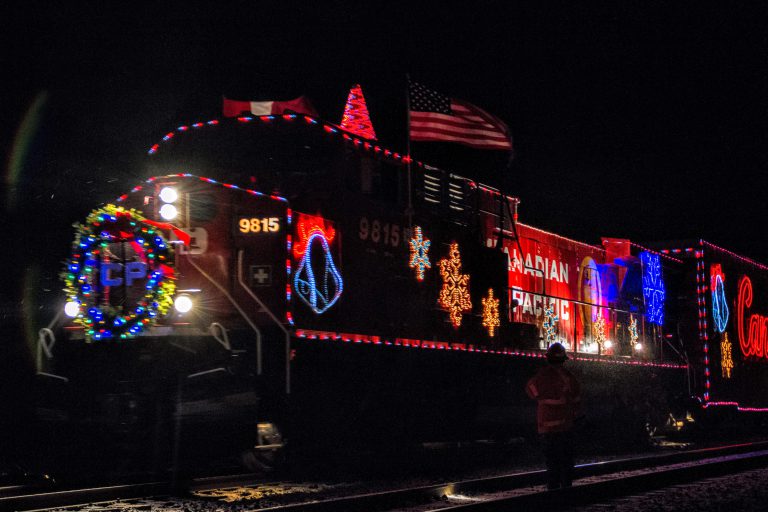 CP Holiday Train Stopping In Merrickville