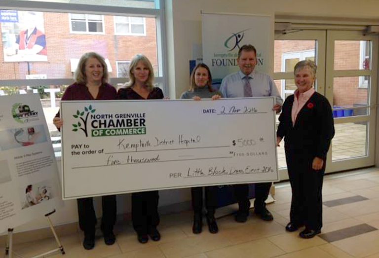 North Grenville Chamber of Commerce presents $5,000 cheque to Hospital