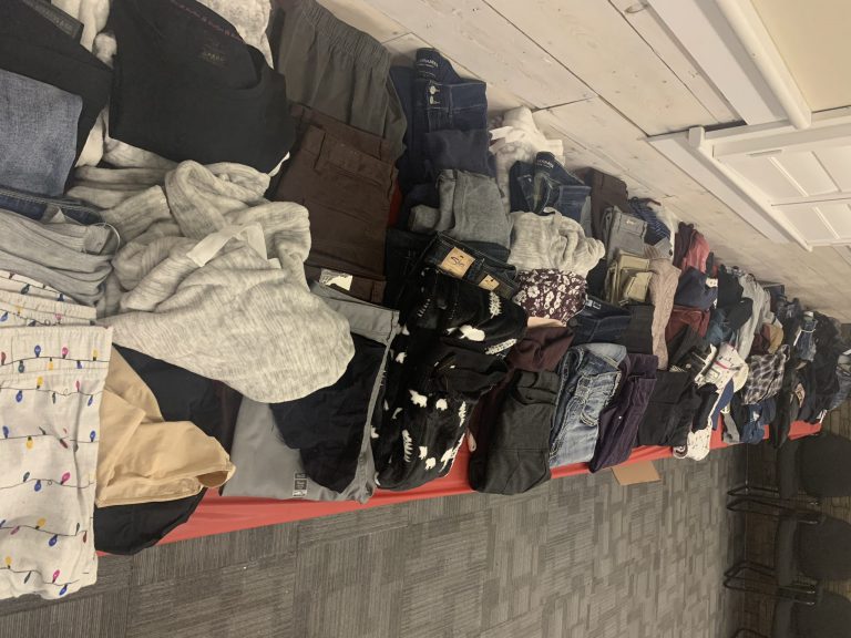 Mark’s donates new clothes to food bank clients