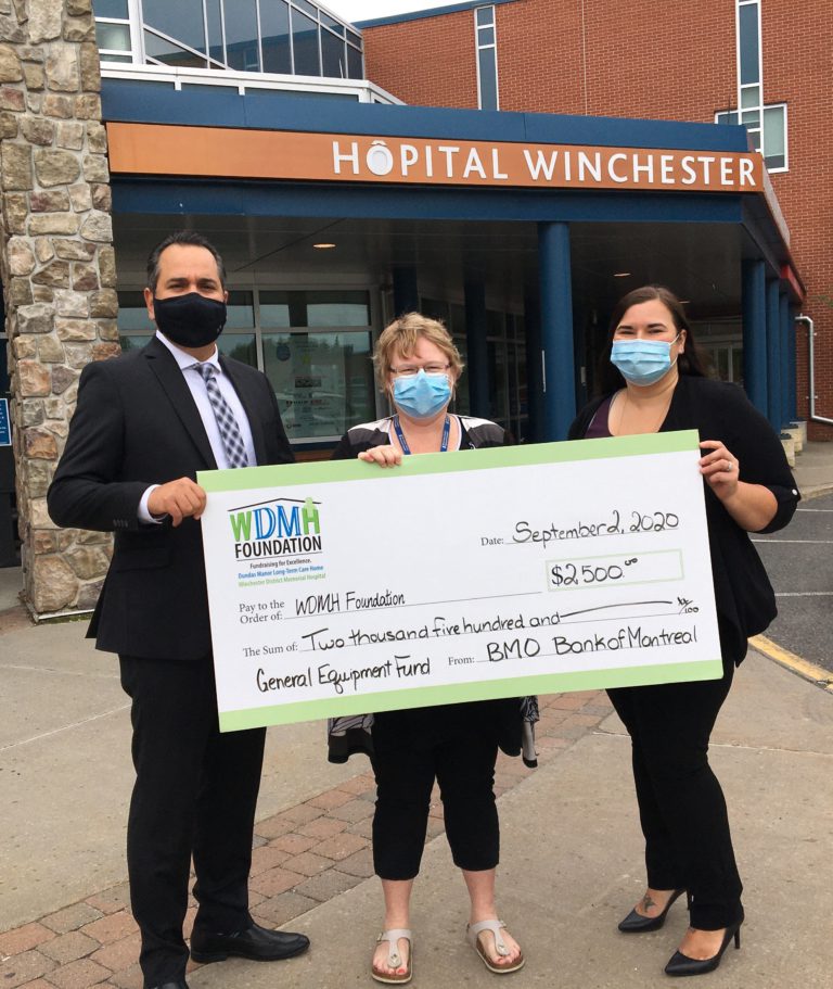 Winchester BMO delivers on $7,500 pledge to WDMH