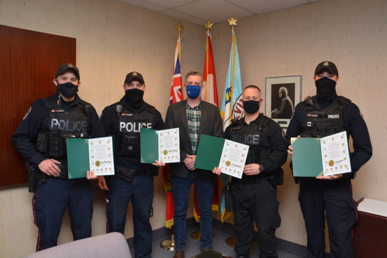 Brockville Officers Involved In Defusing Suicide Attempts Honoured By MP Barrett