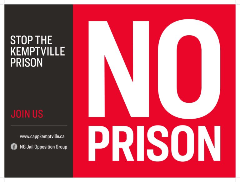 Local Opposition Groups Create Lawn Signs In Fight Against Kemptville’s Proposed Prison
