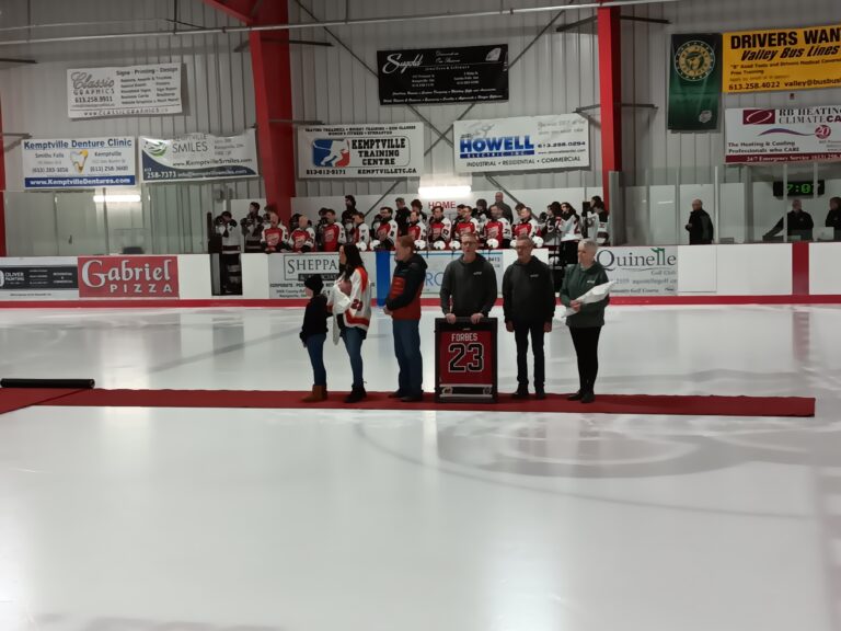 Kemptville 73s commemorate “essence of our small town” Ryan Forbes