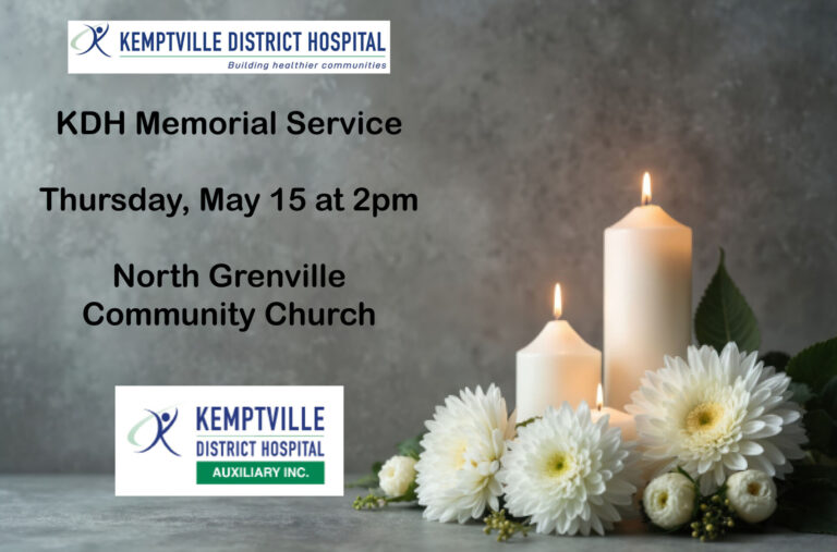 Kemptville District Hospital holding annual memorial service in May