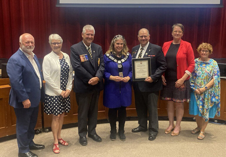 North Grenville Mayor recognized for support and service to Veterans and the Legion community