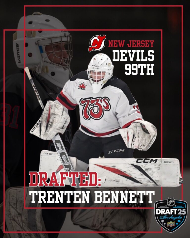 Kemptville 73’s goaltender drafted by the NHL’s New Jersey Devils